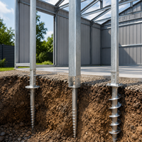Prix usine CE Ancres de fondation hélicoïdales galvanisées pour systèmes solaires, poteaux de clôture et bases de construction