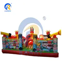 Moonwalk-parque de juegos inflable para niños, casa de rebote inflable con boca de mickey, sandía, funworld