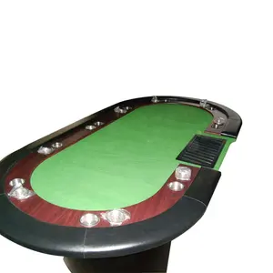 Luxury 10 Seat Poker Table Professional Casino Quality Poker Gambling Table 84 Inch For Gambling Games