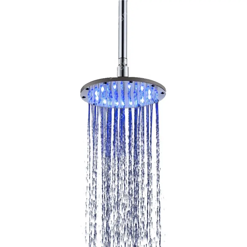 Temperature control 3 colour led 8 inch Water Saving Aerator Shower