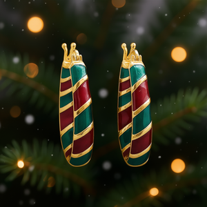 Pendientes Ovalados de Oro Blanco E3367, Adornos Colgantes Pintados a Máquina para Festivales, Suministros de Decoración Navideña - Product Image 2