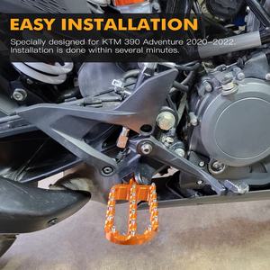 Repose-pieds plats agrandis NiceCNC pour moto <span class=keywords><strong>KTM</strong></span> <span class=keywords><strong>390</strong></span> Adventure <span class=keywords><strong>Adv</strong></span> 2020 <span class=keywords><strong>2021</strong></span> 2022 2023 2024 - Product Image 2