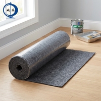 Tissu en feutre non tissé gris uni 100% polyester respirant, imperméable et écologique pour la peinture à l'aquarelle et la protection des sols