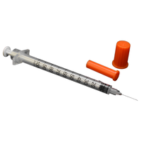 Seringue d'insuline vétérinaire jetable en plastique stérile de 0,3 ml/0,5 ml/1 ml*29 g/30 g/31 g*13 mm/8 mm/6 mm pour porcs/chèvres