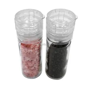 Penggiling garam dan merica, botol kaca dioperasikan manual