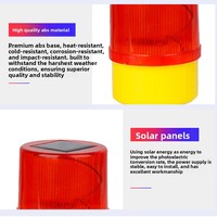 Feu de signalisation stroboscopique solaire pour la sécurité routière, le contrôle des barrages et des obstacles des grues à tour, avec attraction magnétique