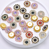 100 pièces de strass à coudre de 14 mm, motif fleur de tournesol, à griffes, en cristal à dos plat, base dorée, non thermocollants, fabriqués en Chine, pour robes de mariée et artisanat