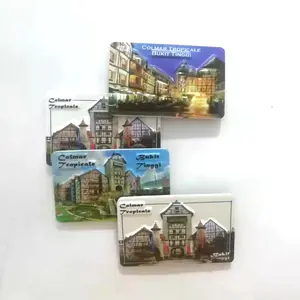 Factory Supplier Customized Square 3D PVC+EVA Country Souvenir Fridge Magnets