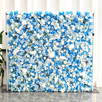 Mur de fleurs artificielles, panneau floral de roses pour toile de fond de mariage, cérémonie, réception, douche nuptiale, fête d'anniversaire, décoration d'événements