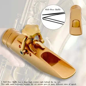 PRO Eb Sax 5.6.7.8.9 Embouchure <span class=keywords><strong>de</strong></span> <span class=keywords><strong>saxophone</strong></span> alto Jazz R&B avec déflecteur MTP à paroi latérale plate - Product Image 3