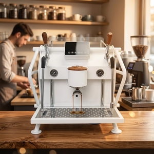 Cafetera Comercial de un Solo Cabezal con Caldera Doble de 1+4L, 3000W, Espresso, Bomba Rotativa de 9 Bares, Máquina Semiautomática - Product Image 4