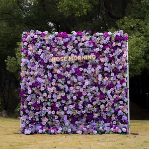 Panel de Pared Floral HLC, Decoración de Pared de Rosas de Seda Artificial, Ideal para Bodas, Fiestas, Decoración del Hogar - Product Image 5