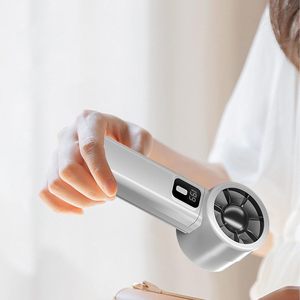 Ventilateurs à main électriques portables miniatures avec logo personnalisé, écran LED, 1200 mAh, 6 vitesses, vent puissant, pliables, rechargeables par USB, moteur sans balais - Product Image 4
