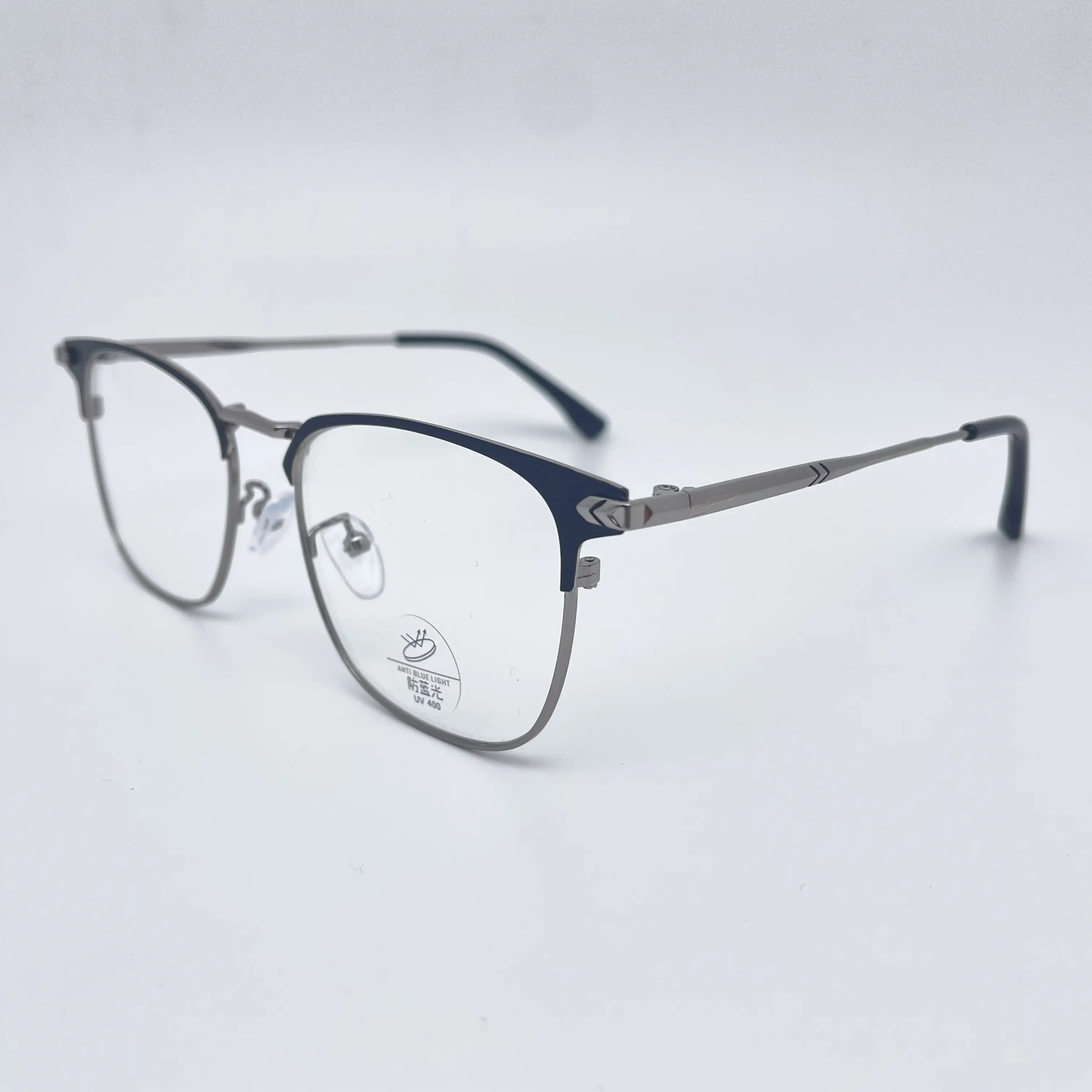 カスタマイズされた卸売メタルブローライン男性デザイナー装飾フレーム光学メガネアイウェアアイフレーム光学メガネ