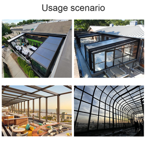 An toàn cơ giới mở rộng có thể thu vào màn hình Kính thiên văn Thùng quanh năm mùa đông Tempered Glass di động sunroom - Product Image 5