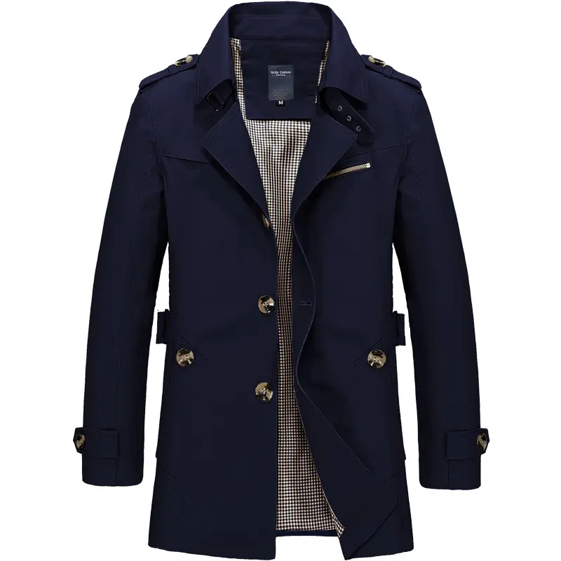 2023 Men Long Sleeve Trench Coat Jacket, Suitable For Men'S Fashion Casual Winter Men Coat
