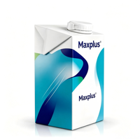 Emballage liquide aseptique multicouche en carton à toit en pignon, format familial, empilable, pour lait et jus, avec bouchon à vis