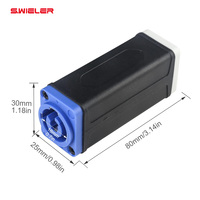 Adaptateur d'extension Powercon NAC3MM avec boîtier ABS, connecteurs Powercon 3 broches pour éclairage de scène, câble d'alimentation verrouillable