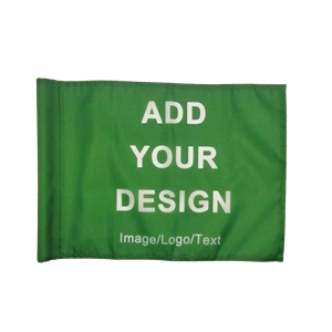 Bandera de Golf Personalizada Bagetu, Estilo Colgante, de Poliéster Resistente, Impresión Digital, con Tubo de Plástico - Product Image 1