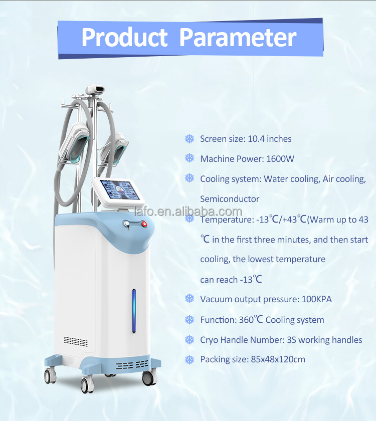 2022 new product cryotherapy 360 cryolipolysis and warm cryolipolysis machine with 3 cryo handles for sale LF-245C