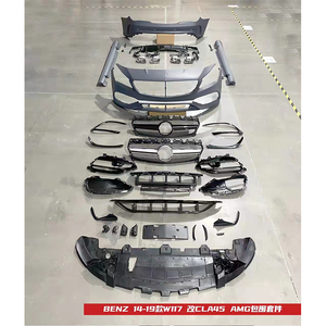 Kit de carrosserie de pare-chocs de voiture adapté de haute qualité pour <span class=keywords><strong>Mercedes</strong></span> Benz <span class=keywords><strong>classe</strong></span> CLA W117 <span class=keywords><strong>2013</strong></span>-2019 changement à CLA45 <span class=keywords><strong>AMG</strong></span> - Product Image 2