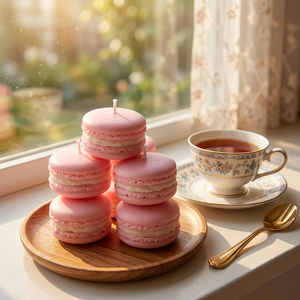Velas Aromáticas de Cera de Soya Hechas a Mano, Ecológicas, con Forma de Macaron, Redondas y Lindas para Decoración del Hogar, Regalos de Navidad y Fiestas - Product Image 2