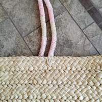 Ünlü tasarım doğal mısır kabuğu hasır çanta yaz rafya hasır çanta mısır kabuğu/Seagrass çanta toptan çin'den