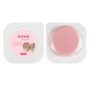 Kit de masque en argile biologique de marque privée curcuma thé vert rose rose masque en argile de boue pour le visage masque facial pour la peau d'acné