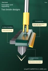 <span class=keywords><strong>Balai</strong></span> de nettoyage 3-en-1 réglable pour les coins et les espaces étroits, <span class=keywords><strong>avec</strong></span> tête en plastique et <span class=keywords><strong>brosse</strong></span> à poils durs, pour <span class=keywords><strong>le</strong></span> nettoyage des sols et des sacs - Product Image 4