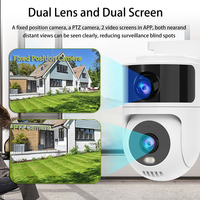 Cámara de Seguridad Inteligente para Exteriores con Doble Lente, IP65 Impermeable, WiFi Tuya, PTZ