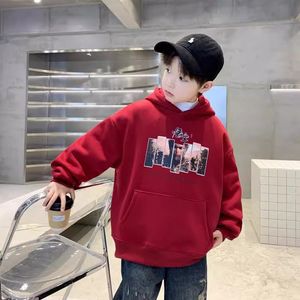 Sudadera de poliéster con capucha para niños de Otoño Invierno 2025, Top de moda para bebés con camisa informal cálida de talla grande - Product Image 5