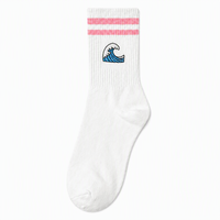 Chaussettes de sport respirantes en tissu éponge avec broderie de logo personnalisé, compression athlétique