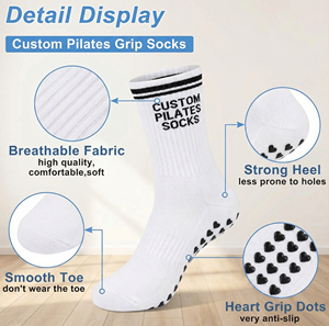 Calzini Yoga Traspiranti in Cotone con Logo Personalizzato, <span class=keywords><strong>Antiscivolo</strong></span> per Fitness, Barre e Pilates da <span class=keywords><strong>Donna</strong></span> - Product Image 2