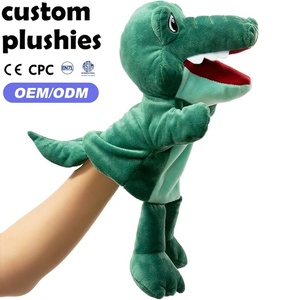 Marioneta de Mano de Cocodrilo Verde Personalizada de Fábrica, Marioneta de Peluche Suave para Juego entre Padres e Hijos - Product Image 3