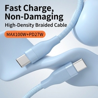 Câble USB C vers Type C PD 100W avec puce E-Marker intégrée, noyau en cuivre étamé, câble de données tressé haute densité pour iPhone Android