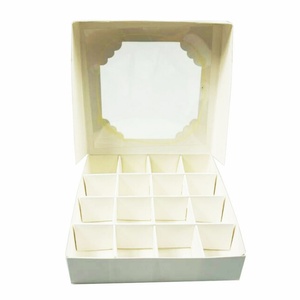 White Heart Hollow Craft <b>Candy</b> Packaging <b>Box</b> with Recyclable Cardboard 16 Grid Chocolate <b>Box</b> - Product Image 6