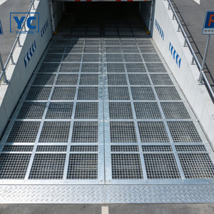 6m×1m亜鉛メッキ屋外通路パネル耐久性のある車道カバー金属床鋼格子 - Product Image 5