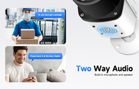 8MP 4K AI détection de visage dissuasion active lampe de poche rouge et bleue avertissement sonore balle extérieure PoE CCTV caméra de sécurité réseau IP