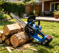 Scie électrique sans balais de 12 pouces, scie à grande vitesse, petite scie portative pour la maison, scie à chaîne électrique rechargeable au lithium pour la coupe du bois