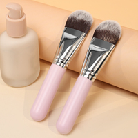 Pinceaux de maquillage professionnels de luxe végétaliens personnalisés avec logo, en gros, avec boîte – Nouveauté 2026 – Offre Spéciale – Soyeux et plats pour fond de teint