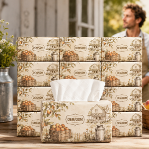 Conception personnalisée de maisons rustiques de style verger et de chalets avec service OEM ODM pour mouchoirs en papier facial en pâte de bois vierge pour la maison - Product Image 1