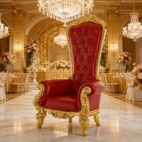 Chaise Trône Royale de Luxe à Dossier Haut pour Mariage, en Plastique Moderne, pour Événements, Chambre, Vente en Gros, Location, Durable, pour Mariés, Meilleures Ventes