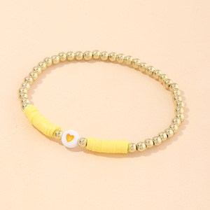 New Wholesale Fashion Jewelry <strong>Bracelets</strong> Gold Bead <strong>Bracelet</strong> Colorful Polymer Clay <strong>Friendship</strong> <strong>Bracelet</strong> <strong>for</strong> <strong>Adults</strong> Kids - Product Image 4
