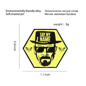 Say My Name smaltato Pin Film europeo americano dramma televisivo UV stampa su ferro all'ingrosso rompendo male spilla zaino - Product Image 2