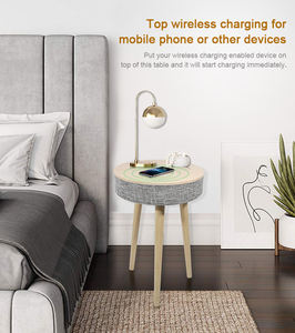 Bohème — Table basse intelligente, appareil ménager, forme <span class=keywords><strong>ronde</strong></span>, avec haut-parleur et chargeur de téléphone, sans fil - Product Image 4