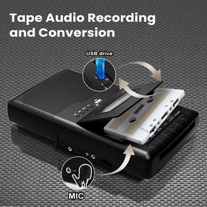 Rétro Portable USB convertisseur numérique <span class=keywords><strong>lecteur</strong></span> de <span class=keywords><strong>Cassette</strong></span> autonome 3.5MM prise casque poignée de transport pour la numérisation des Cassettes - Product Image 2