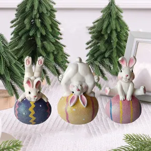 复活节装饰品家庭兔子雕像礼物儿童房间装饰兔子雕像装饰品餐桌配件