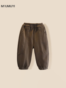 <span class=keywords><strong>Pantaloni</strong></span> Invernali per Ragazzi 2025 Nuova Collezione in Cotone Felpato Ispessito Stile Casual Coreano con Coulisse <span class=keywords><strong>Pantaloni</strong></span> Sportivi Rivestiti in PU - Product Image 3