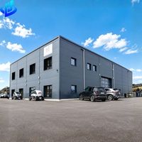 Edificio Prefabricado de Acero, Cobertizo Metálico, Taller, Almacén Industrial, Nave de Almacenamiento, Kit de Estructura de Acero Galvanizado