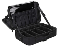 Sac de maquillage portable à 3 couches, grand sac de voyage pour cosmétiques, organiseur de cosmétiques, étui avec séparateurs réglables, trousse de maquillage